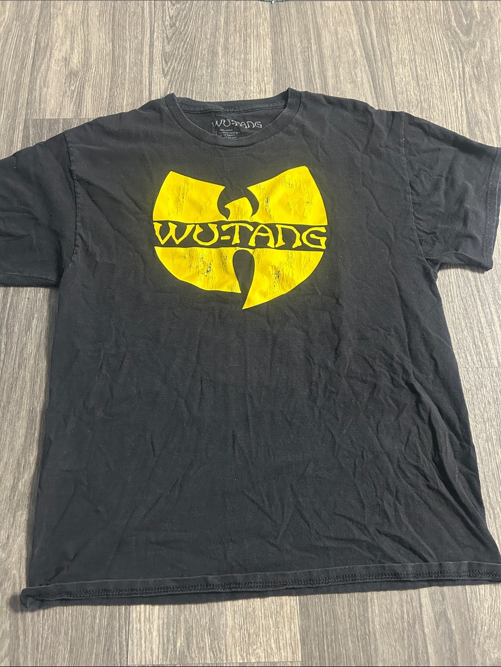 Wu-Tang Clan Black Short Sleeve T-Shirt with Yellow Logo